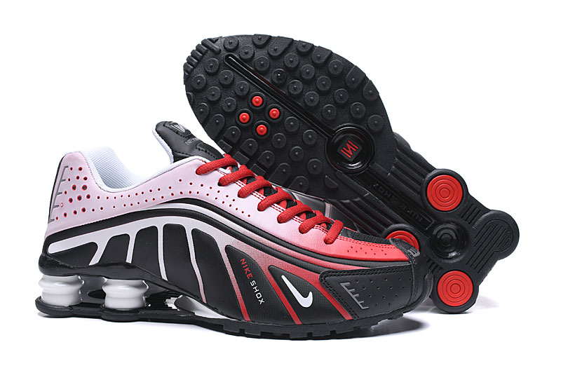 Nike Shox R4 Differentiation White Red Black Shoes - Click Image to Close